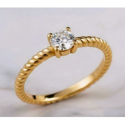 Anel Altair de Ouro 14K Casamento - ALT-14K - Gerlu Joias