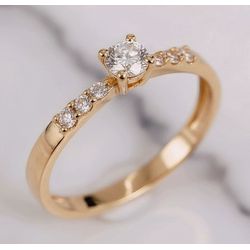 Anel Capella Ouro 14K Noivado - CAP-14K - Gerlu Joias