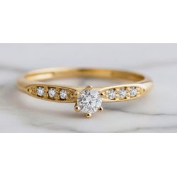 Anel Cosmos 14K Noivado - COS-OA-14K - Gerlu Joias