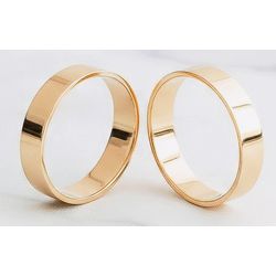 Par de Alianças Barcelona 18K - BAR-5MM-18K - Gerlu Joias