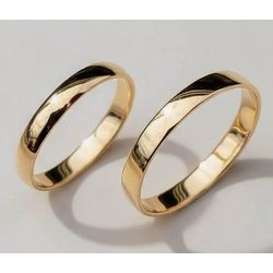 Par de Alianças Londres 18K - LON-3MM-18K - Gerlu Joias