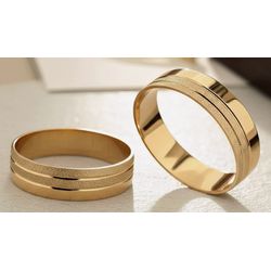 Par de Alianças Lyra 18K - LYR-5MM-18K - Gerlu Joias