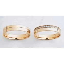 Par de Alianças Orion 18K - ORI-4MM-18K - Gerlu Joias