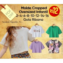 Molde Cropped Oversized Infantil - Tam 02 ao 16 - ... - GGMOLDES