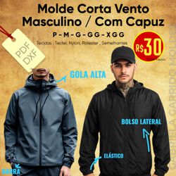 Corta Vento Masculina Com Capuz P ao XGG - 103266 - GGMOLDES