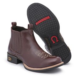 Bota Masculina Cano Curto Bico Redondo Country Cou... - GH CALÇADOS