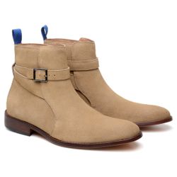 bota jodhpur boot masculina couro fivela 