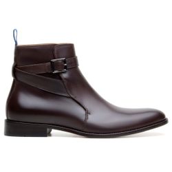 bota jodhpur boot masculina couro marrom café fivela gianno