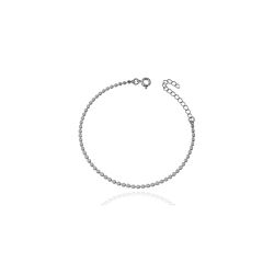 Pulseira Chapinha Diamantada Banhada Ródio Branco - Gióg Joias - Joias e Semijoias 