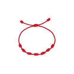 Pulseira Luck Red Love 7 Nós Unisex - Gióg Joias - Joias e Semijoias 