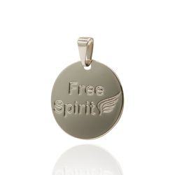 Pingente Free Spirit Banhado Ródio Branco - Gióg Joias - Joias e Semijoias 