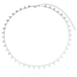 Choker Formas Banhado Ródio Branco - Gióg Joias - Joias e Semijoias 