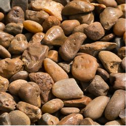Seixo de Rio Marrom 30kg - Tam.3 - PEDRAS BRASIL