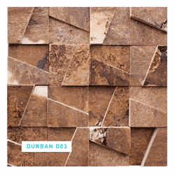 Mosaico Pedra Natural Durban D03 Placa 30X30 Ferru... - GLOBAL PEDRAS