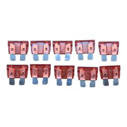 Kit 10 Fusíveis Lâmina Universal 10 Amperes Vermel... - GNVWEB