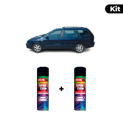 KIT SPRAY AUTOMOTIVO - AZUL GURUNDI PEROL 92 POL +... - Gon Tintas