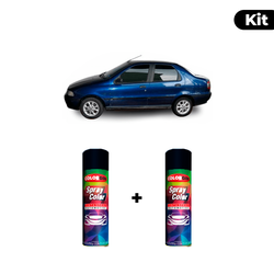 KIT SPRAY AUTOMOTIVO - AZUL SANTIAGO PER 96 POL + ... - Gon Tintas