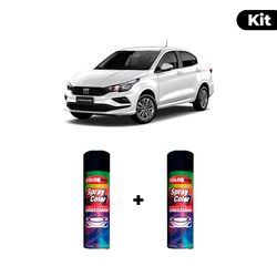 KIT SPRAY AUTOMOTIVO - BRANCO BANCHISA 96/04 POL +... - Gon Tintas