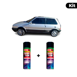 KIT SPRAY AUTOMOTIVO - CINZA ARGENTO 1983 POL + VE... - Gon Tintas