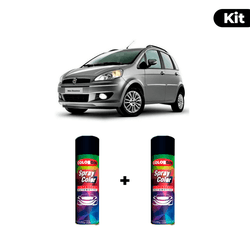 KIT SPRAY AUTOMOTIVO - CINZA SCADIUM 2004 POL + VE... - Gon Tintas