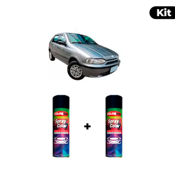 KIT SPRAY AUTOMOTIVO - CINZA TREND 1998 POL + VERN... - Gon Tintas