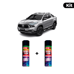 KIT SPRAY AUTOMOTIVO - PRATA BILLET MET15/22 POL +... - Gon Tintas