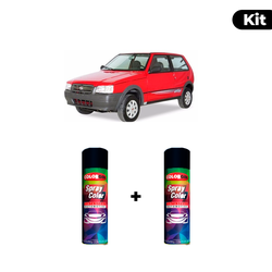 KIT SPRAY AUTOMOTIVO - VERMELHO ALPINE 1996 POL + ... - Gon Tintas