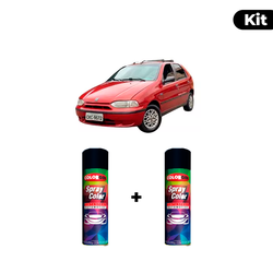 KIT SPRAY AUTOMOTIVO - VERMELHO CORDOBA PER POL +... - Gon Tintas