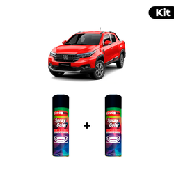 KIT SPRAY AUTOMOTIVO - VERMELHO MONTECARLO POL + V... - Gon Tintas