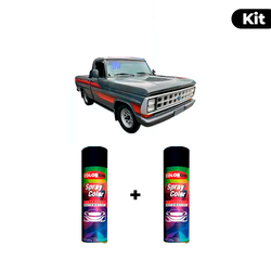 KIT SPRAY AUTOMOTIVO - CINZA TORNADO 1987 POL + VE... - Gon Tintas