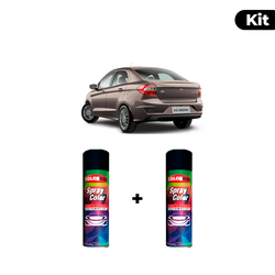 KIT SPRAY AUTOMOTIVO - CINZA TRANCOSO 2002 POL + V... - Gon Tintas