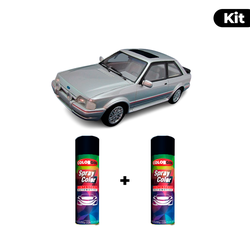 KIT SPRAY AUTOMOTIVO - PRATA COLUMBIA 1991 POL + V... - Gon Tintas