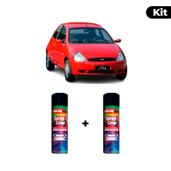 KIT SPRAY AUTOMOTIVO - VERMELHO BARI 2000 POL + VE... - Gon Tintas