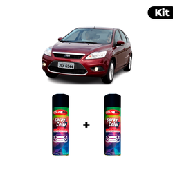 KIT SPRAY AUTOMOTIVO - VERMELHO PARIS PER 97 POL +... - Gon Tintas