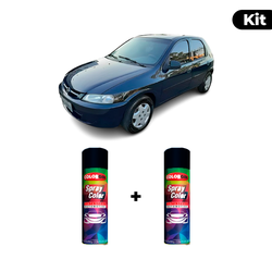 KIT SPRAY AUTOMOTIVO - AZUL SANTORINI 2004 POL + V... - Gon Tintas
