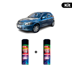 KIT SPRAY AUTOMOTIVO - AZUL SKY 2013/14 POL + VERN... - Gon Tintas