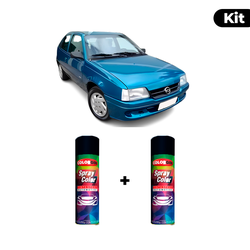 KIT SPRAY AUTOMOTIVO - AZUL VANDIKE 1995 POL + VER... - Gon Tintas