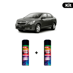 KIT SPRAY AUTOMOTIVO - CINZA ARTEMIS 2010 POL + VE... - Gon Tintas