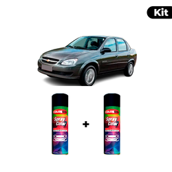 KIT SPRAY AUTOMOTIVO - CINZA MOND 2013 POL + VERNI... - Gon Tintas
