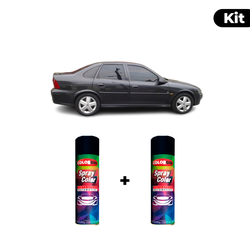 KIT SPRAY AUTOMOTIVO - CINZA NOBRE 2002 POL + VERN... - Gon Tintas
