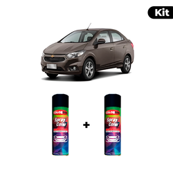 KIT SPRAY AUTOMOTIVO - CINZA SAND 2013 POL + VERNI... - Gon Tintas