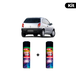 KIT SPRAY AUTOMOTIVO - PRATA ESCUNA 1998/04 POL + ... - Gon Tintas