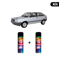 KIT SPRAY AUTOMOTIVO - PRATA LUNAR 1988 POL + VERN... - Gon Tintas