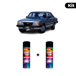 KIT SPRAY AUTOMOTIVO - PRATA NIQUEL 1990 POL + VER... - Gon Tintas