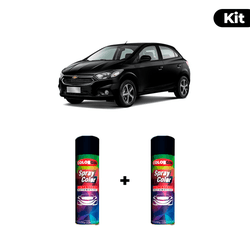KIT SPRAY AUTOMOTIVO - PRETO GLOBAL 2012 POL + VER... - Gon Tintas