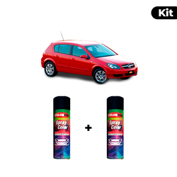 KIT SPRAY AUTOMOTIVO - VERMELHO LYRA 2004 POL + VE... - Gon Tintas