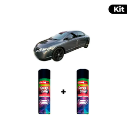 KIT SPRAY AUTOMOTIVO - ANTRACITE 2006 POL + VERNIZ... - Gon Tintas
