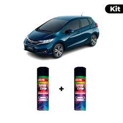 KIT SPRAY AUTOMOTIVO - AZUL BOREAL 2017 POL + VERN... - Gon Tintas