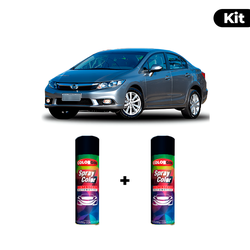KIT SPRAY AUTOMOTIVO - CINZA PALADIUM 2009 POL + V... - Gon Tintas