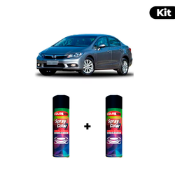 KIT SPRAY AUTOMOTIVO - GRAPHITE ALUMINIUM 00 POL +... - Gon Tintas